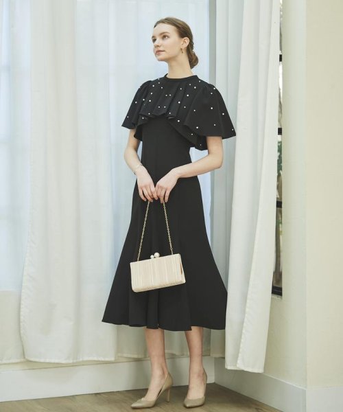 パールボレロ風レイヤードドレス 