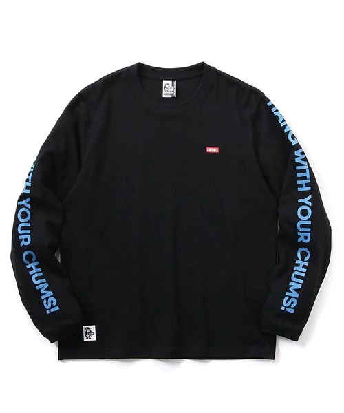 CHUMS(チャムス)/HWYC BRUSHED L/S T－SHIRT (HWYC ブラッシュド L/S T)/BLACK×BLUE