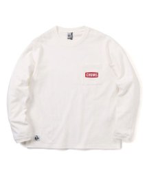 CHUMS/CHUMS LOGO POCKET BRUSHED L/S T－SHIRT (チャムスロゴPKTブラッシュドL/)/505673085