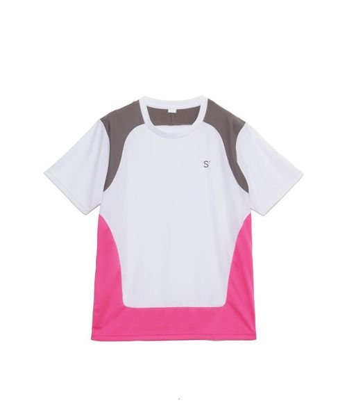 sanideiz TOKYO(サニデイズ トウキョウ)/for RUN ドライスムースpr カラーブロックTシャツ MENS/白