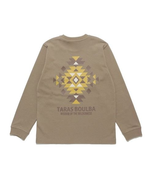 TARAS BOULBA(タラスブルバ)/ジュニア ヘビーコットンロングTシャツ（幾何学）/グレージュ