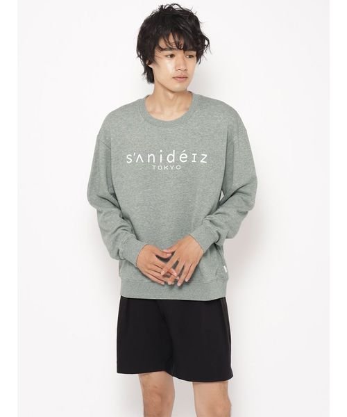 sanideiz TOKYO(サニデイズ トウキョウ)/裏毛スエット クルーネック UNISEX/杢グレー