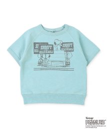 DENIM DUNGAREE(デニムダンガリー)/裏毛 SNOOPY スウェット/ブルー