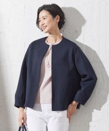 J.PRESS LADIES（LARGE SIZE）(J．プレス　レディス（大きいサイズ）)/ダンボールジャージー ブルゾン/ネイビー系