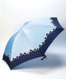 LANVIN en Bleu(umbrella)(ランバンオンブルー（傘）)/折りたたみ傘　サテンプリント/サックスブルー