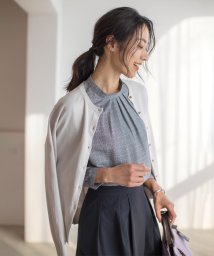 J.PRESS LADIES（LARGE SIZE）(J．プレス　レディス（大きいサイズ）)/【洗える】BASIC HT－COTTON クルーネック カーディガン/グレージュ系