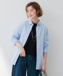 NIJYUSANKU（LARGE SIZE）(２３区（大きいサイズ）)/【Oggi4月号掲載/洗える】CANCLINI ベーシック シャツ/サックスストライプ