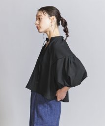 BEAUTY&YOUTH UNITED ARROWS(ビューティーアンドユース　ユナイテッドアローズ)/Vネック ボリュームスリーブ トップス/BLACK