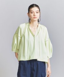 BEAUTY&YOUTH UNITED ARROWS(ビューティーアンドユース　ユナイテッドアローズ)/Vネック ボリュームスリーブ トップス/LIME