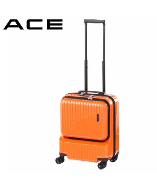 ACE(エース)/エース スーツケース 機内持ち込み Sサイズ SS 34L フロントポケット ACE クレスタ 06315 キャリーケース キャリーバッグ/オレンジ