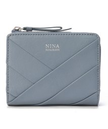  NINA NINA RICCI(ニナ・ニナ　リッチ)/L字ファスナー折財布【ラビラントパース】/ブルー