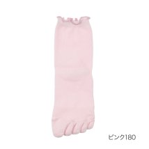 manzoku(満足)/満足 ソックス 無地 クルー丈 指底パイル編み 足指が入りやすい着脱らくらく設計 福助 公式/ピンク