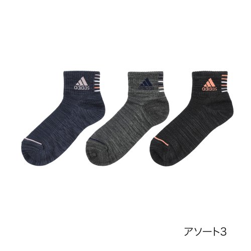 adidas(adidas)/ADIDAS(アディダス) ソックス ライン ワンポイント ショート丈 甲メッシュ 消臭 つま先かかと補強 破れにくい 福助 公式/その他系2