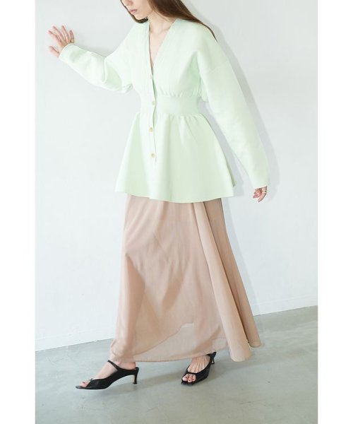 WAIST SHAPE PEPLUM CARDIGAN(505945939) | クラネ(CLANE) - MAGASEEK