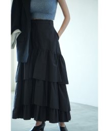 CLANE(クラネ)/VOLUME FRILL SKIRT/BLACK