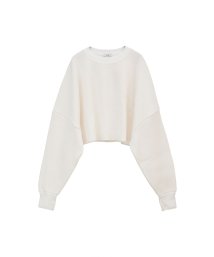 CLANE(クラネ)/THERMAL CROPPED TOPS/WHITE