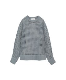 MANOF(マノフ)/MESH KNIT TOPS/LIGHTBLUE