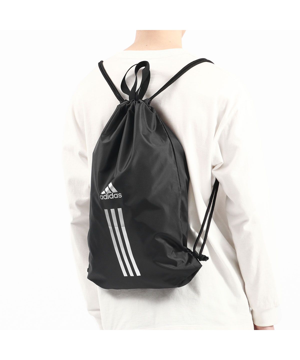 アディダス ナップサック 大きいサイズ スポーツ adidas 巾着 バッグ A4 B4 トート ハンドル 2WAY 軽量 体育着袋 ナップサック2  47022