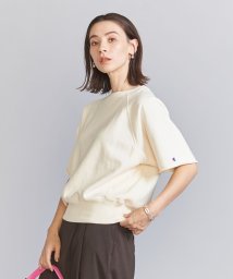 BEAUTY&YOUTH UNITED ARROWS(ビューティーアンドユース　ユナイテッドアローズ)/【別注】＜Champion＞リバースウィーブ スウェットハーフスリーブプルオーバー/OFFWHITE