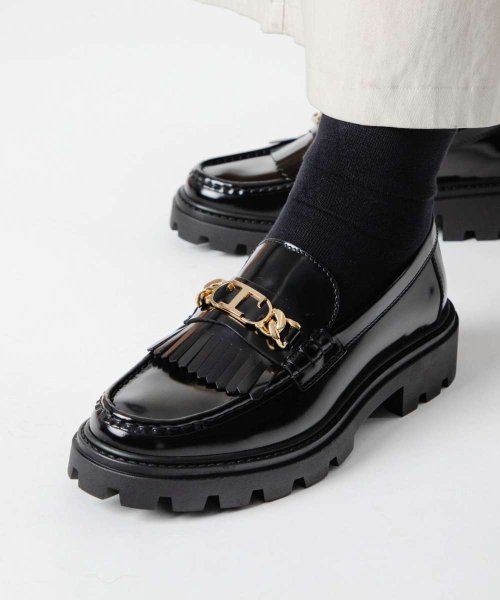 新品未使用】TODS ぶち レザーローファー