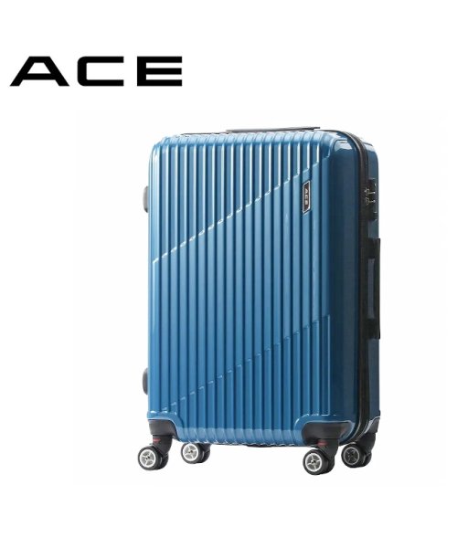 ACE(エース)/エース スーツケース Mサイズ 64L/70L 拡張機能付き ACE クレスタ 06317 キャリーケース キャリーバッグ/ブルー