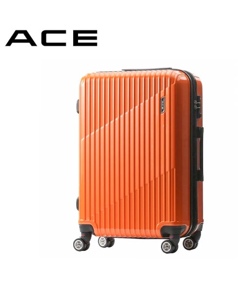 ACE(エース)/エース スーツケース Mサイズ 64L/70L 拡張機能付き ACE クレスタ 06317 キャリーケース キャリーバッグ/オレンジ