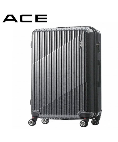 ACE(エース)/エース スーツケース Lサイズ 83L/93L 受託無料 158cm以内 拡張機能付き ACE クレスタ 06318 キャリーケース キャリーバッグ/ブラック