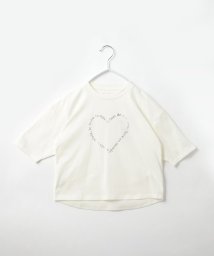 THE SHOP TK（KID）(ザ　ショップ　ティーケー（キッズ）)/【110－150】オーガニックコットン七分袖Tシャツ/ホワイト（002）