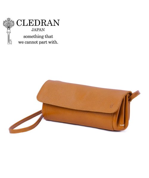CLEDRAN(クレドラン)/クレドラン ショルダーバッグ ショルダーウォレット 財布 レディース ブランド レザー 本革 斜めがけ 小さめ 日本製 CLEDRAN CL3449/キャメル