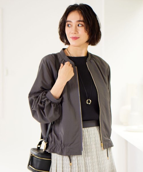 【撥水加工・UVケア・洗える】ライトグログラン ブルゾン 