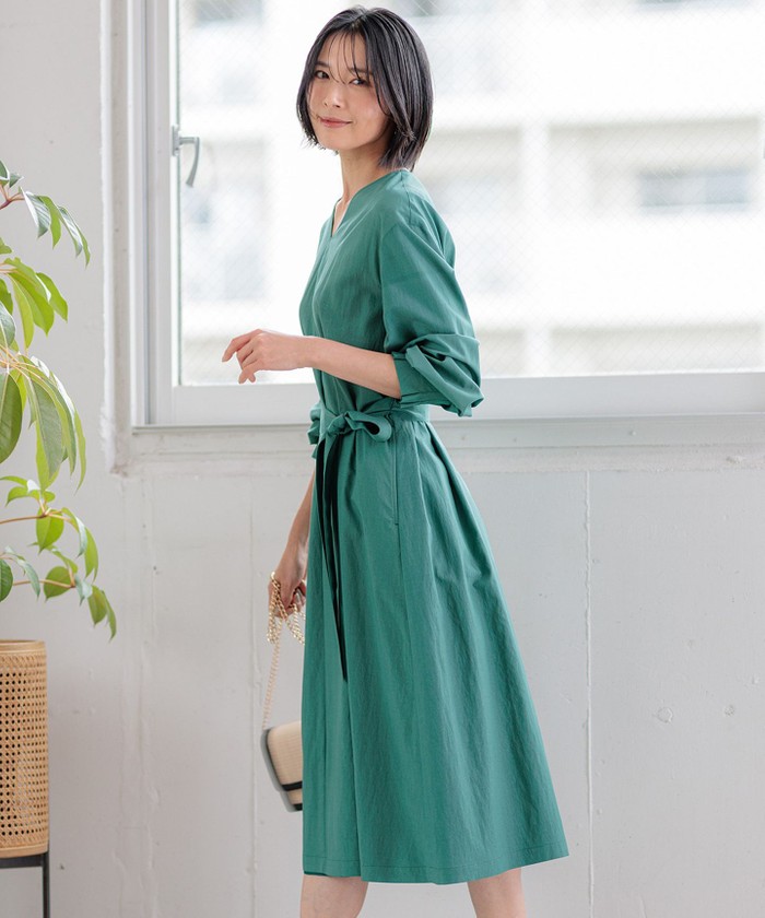 【美品】23区　グリーンワンピース　48サイズ グリーン系｜ワンピース・ドレス｜23区 (Lサイズ)(ニジュウ