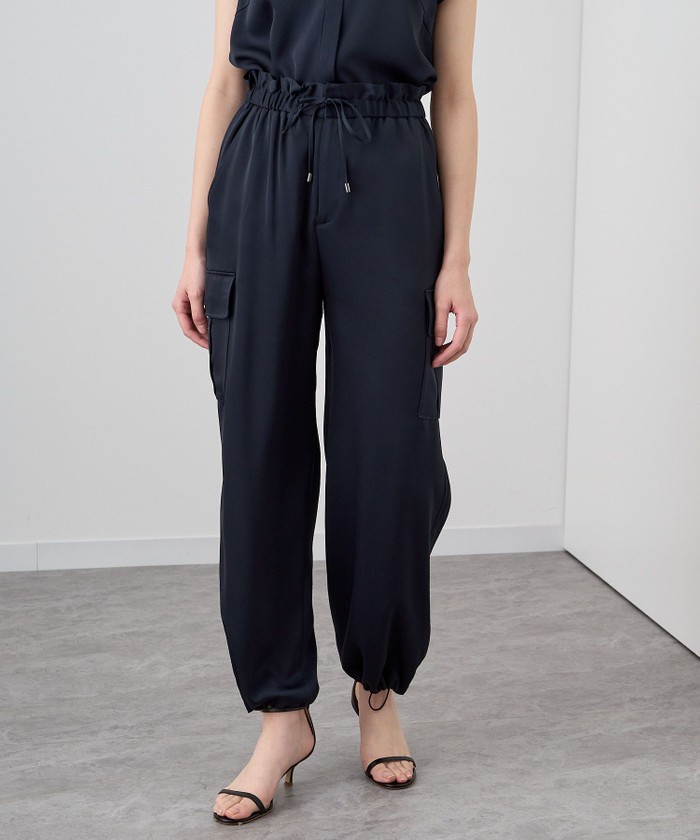 セットアップ対応商品】ストレッチサテンカーゴパンツ ANAYI