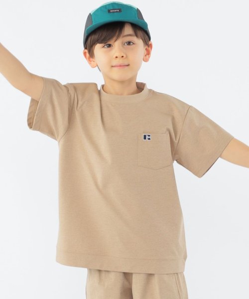 SHIPS KIDS(シップスキッズ)/【SHIPS KIDS別注】RUSSELL ATHLETIC:100～130cm /〈多機能〉TEE/ベージュ