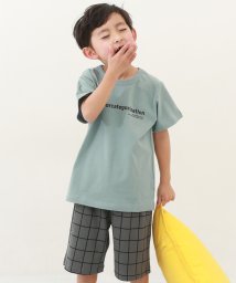 devirock(デビロック)/ボーイズ半袖パジャマ 子供服 キッズ 男の子 ルームウェア 半袖ルームウェア パジャマ /サックス