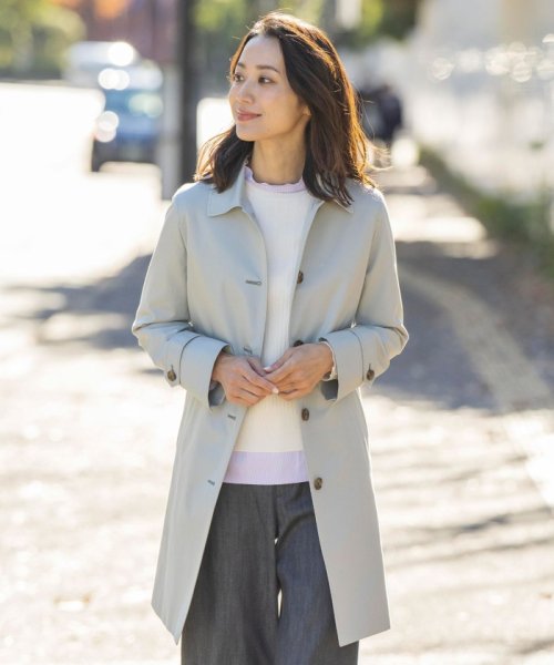 【WEB限定カラーあり・撥水】80/2 T/C ツイル ステンカラー ロングコート 大きいサイズ 小さいサイズ