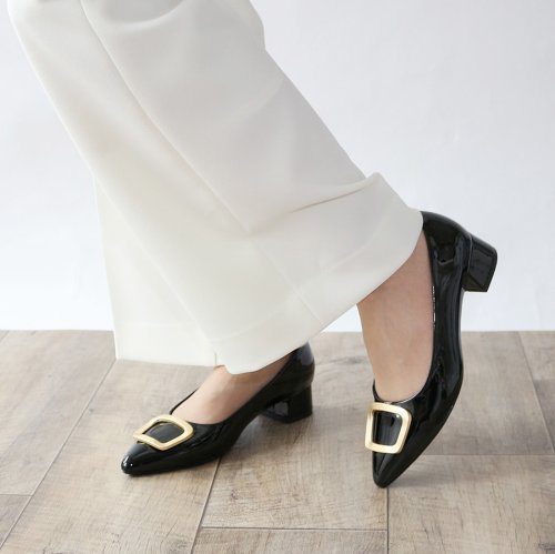 ポインテッドトゥバックルパンプス【低反発スポンジ入り】 人気・おすすめ｜使いやすい・旅行におすすめ 品質保証 全国発送 日本国内発送・最短翌日お届け