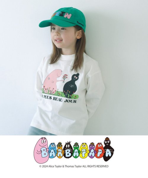 green label relaxing （Kids）(グリーンレーベルリラクシング（キッズ）)/【別注】＜BARBAPAPA＞TJ EX プリント ロングスリーブ 100cm－130cm/WHITE