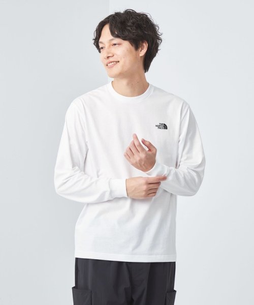 green label relaxing(グリーンレーベルリラクシング)/＜THE NORTH FACE＞ロングスリーブバックスクエアロゴティー Tシャツ/WHITE