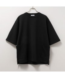 MAC HOUSE(men)(マックハウス（メンズ）)/URBAN COLLECTION アーバンコレクション エアスムージー ポケット付き5分袖Tシャツ T2－24SS－MC－2/ブラック