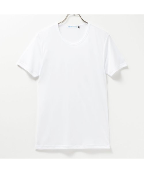 MAC HOUSE(men)(マックハウス（メンズ）)/EDWIN エドウィン COOLFLEX 半袖丸首Tシャツ 8322－35/ホワイト