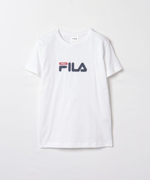 FILA（Casual）(フィラ（カジュアル）)/【カジュアルウェア】 天竺 プリント半袖Tシャツ レディース/ホワイト