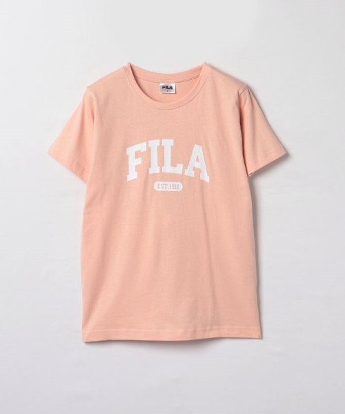 FILA（Casual）(フィラ（カジュアル）)/【カジュアルウェア】 天竺 プリント半袖Tシャツ レディース/ピンク