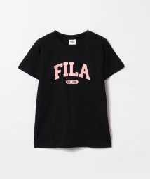 FILA（Casual）(フィラ（カジュアル）)/【カジュアルウェア】 天竺 プリント半袖Tシャツ レディース/ブラック