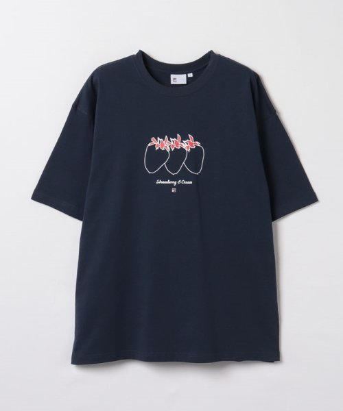 FILA（Casual）(フィラ（カジュアル）)/【カジュアルウェア】 Cotton Graphic T－Shirts ユニセックス/ネイビー