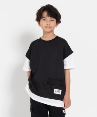 MAC HOUSE(kid's)/RICH MIX リッチミックス ポンチ素材 フェイクポケットTシャツ 335577105/505944953