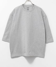 MAC HOUSE(men)(マックハウス（メンズ）)/GOOD CREW グッド クルー USコットン 7分袖Tシャツ QMH/03910SS/杢グレー