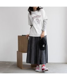 MAC HOUSE(women)(マックハウス（レディース）)/GOOD CREW グッド クルー フロストカレッジ半袖Tシャツ EGC240004/ホワイト