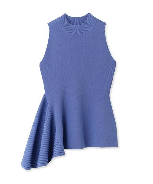 アシメヘム畦編みペプラムノースリニット アシメヘム畦編みペプラムノースリニット アシメヘム畦編みペプラムノースリニット V1303248785(10010円)