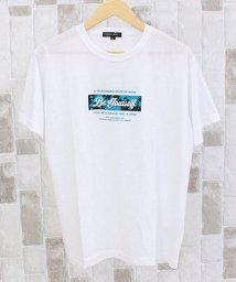 TopIsm(トップイズム)/Tシャツ メンズ 半袖 カレッジ ロゴ プリント クルーネック ティーシャツ 大きいサイズ トップス アメカジ ロゴT/ホワイト系2
