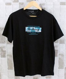 TopIsm(トップイズム)/Tシャツ メンズ 半袖 カレッジ ロゴ プリント クルーネック ティーシャツ 大きいサイズ トップス アメカジ ロゴT/ブラック系2